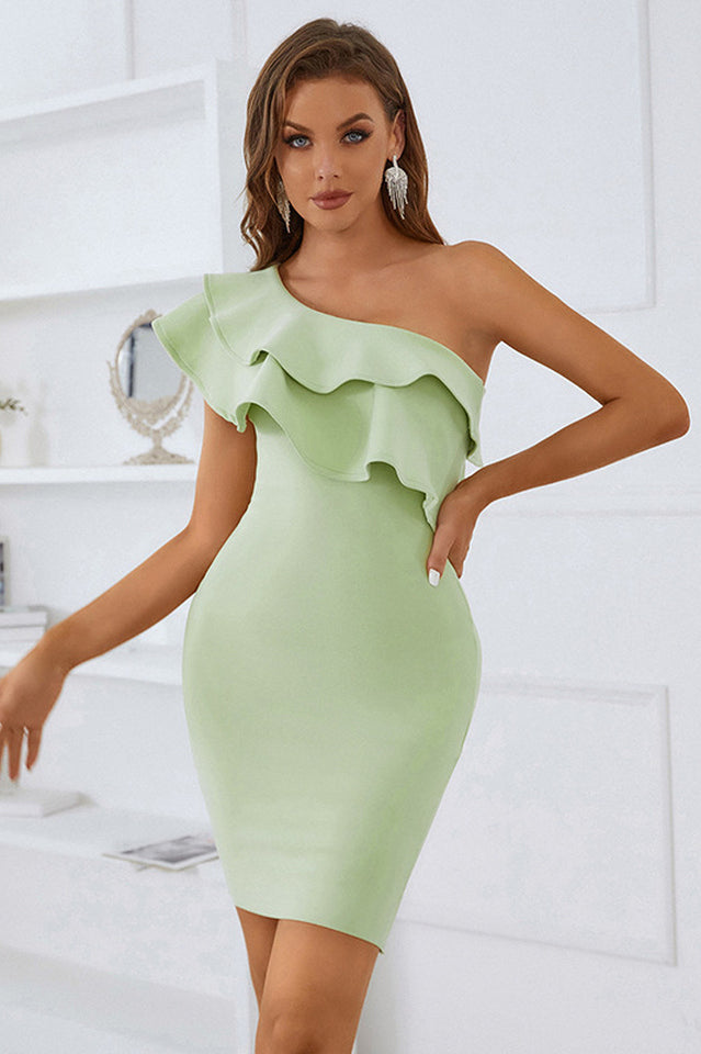 Luluna Ruffle One Shoulder Dress