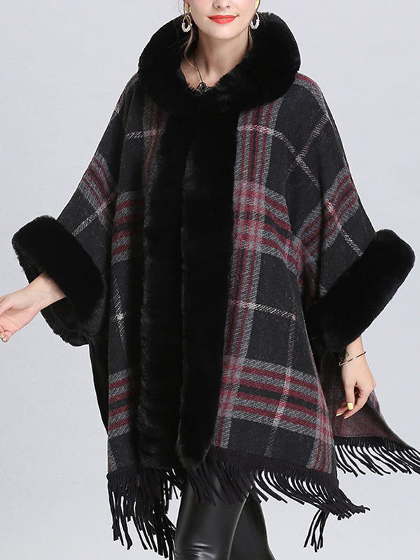 Extravagant Tassel Border Flully Neck Cape Cardigan