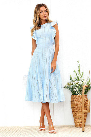 Elegant A Line Midi Dress