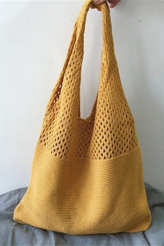 Knit Design Shoulder Bag