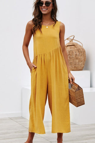 Sleeveless Casual Loose Jumpsuit