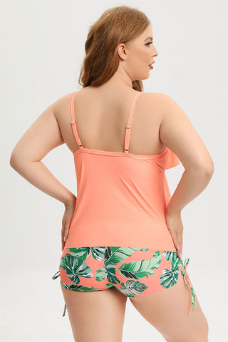 (L-5XL) Plus Size Tankini Swimsuit