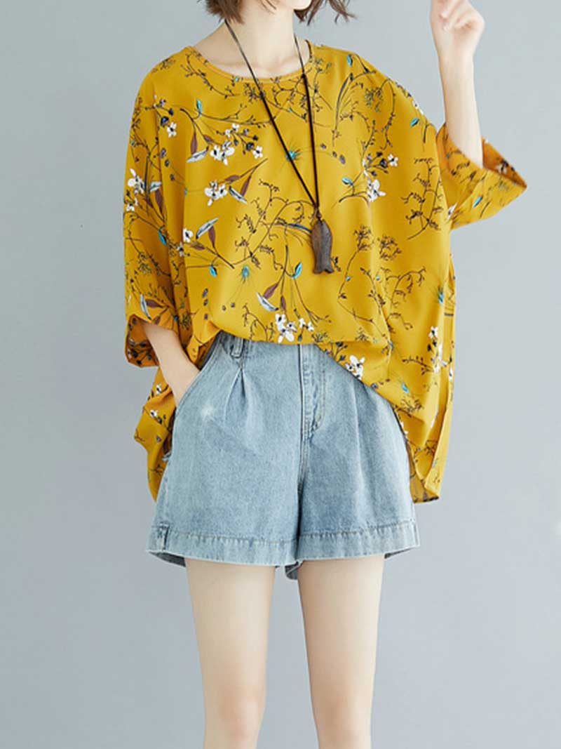 Game of Love Printed Floral Shirt Top