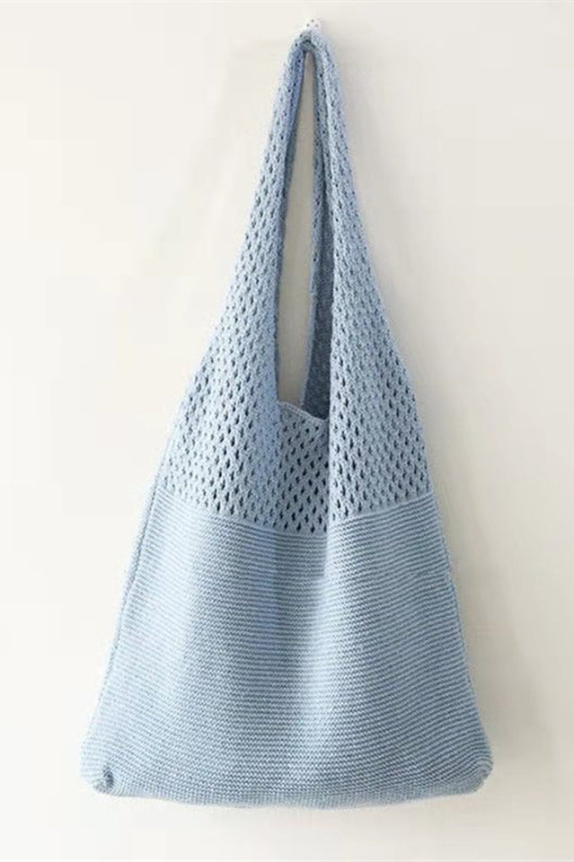 Knit Design Shoulder Bag