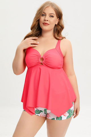 (L-5XL) Plus Size Tankini Swimsuit