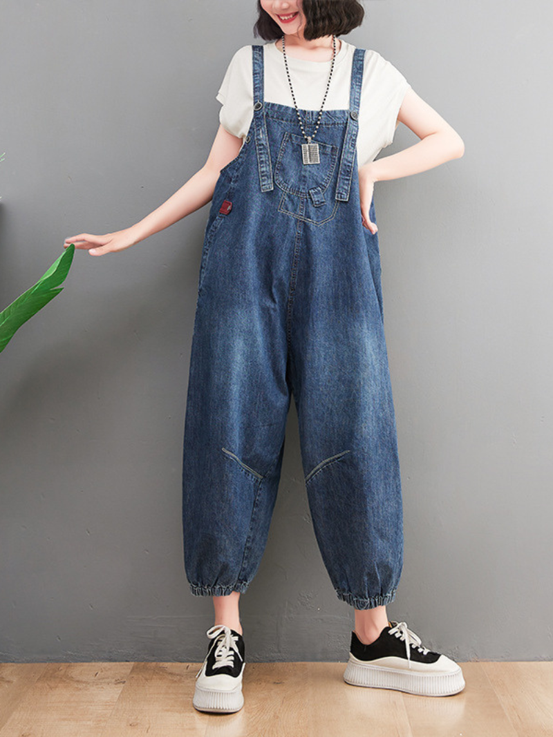 Women Denim Dungarees Stretch Skinny Fit Jumpsuit Denim Overalls for Women