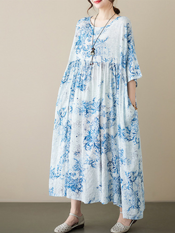 Highest Hopes Cotton Floral Smock Dress