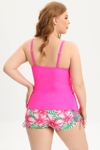 (L-5XL) Plus Size Tankini Swimsuit