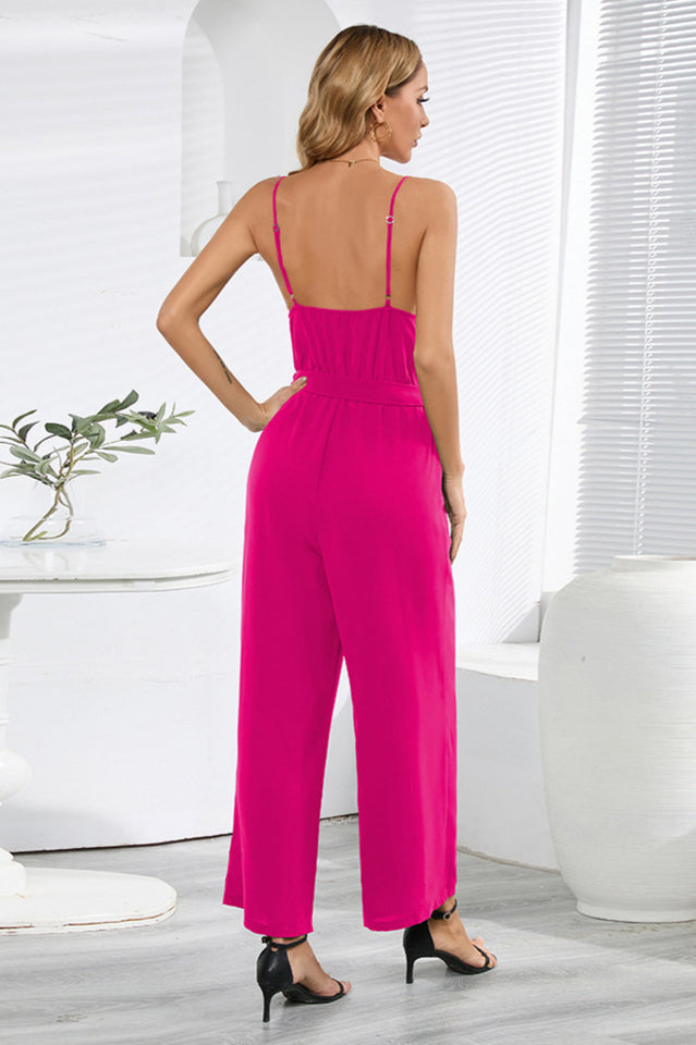 Sleeveless Tie-Waist Jumpsuit