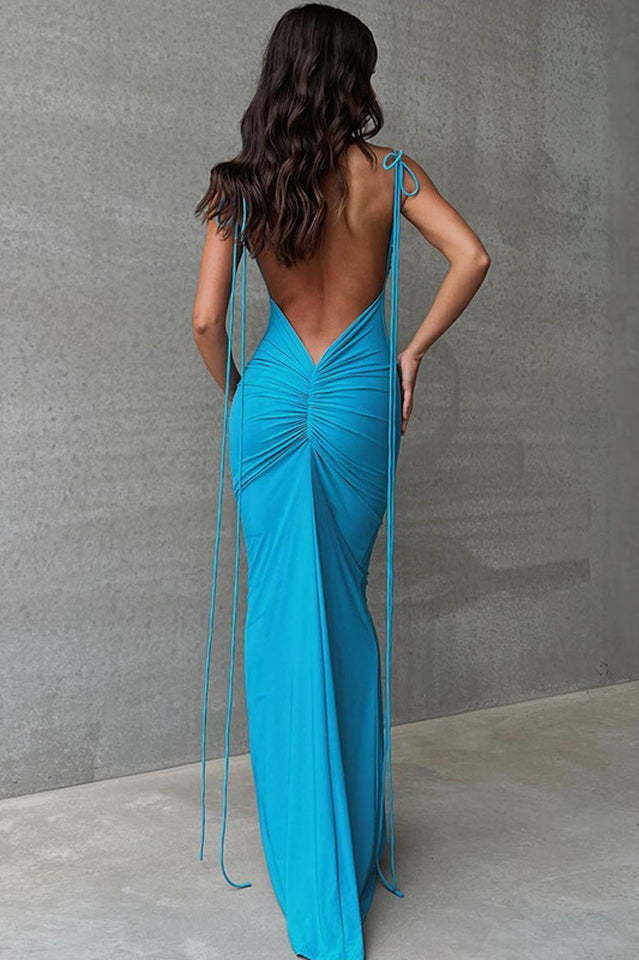 Jiani Slip Backless Gown