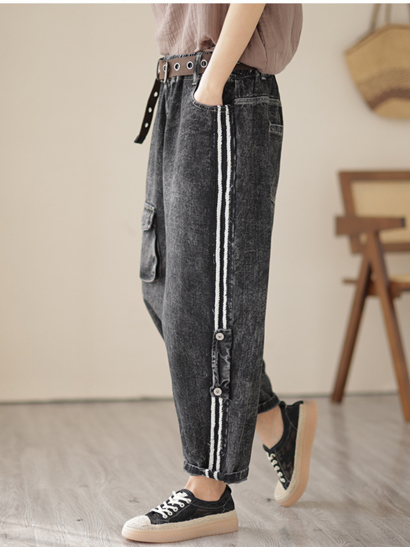 Everybody Loves Denim Elastic Waist Bottom Pants