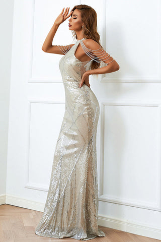 Halter Neck Sequin Mermaid Prom Dress