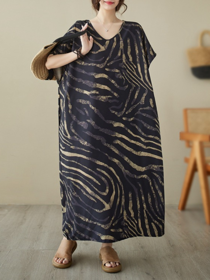 Beautiful Soul Polyester Round Neck Kaftan Dress