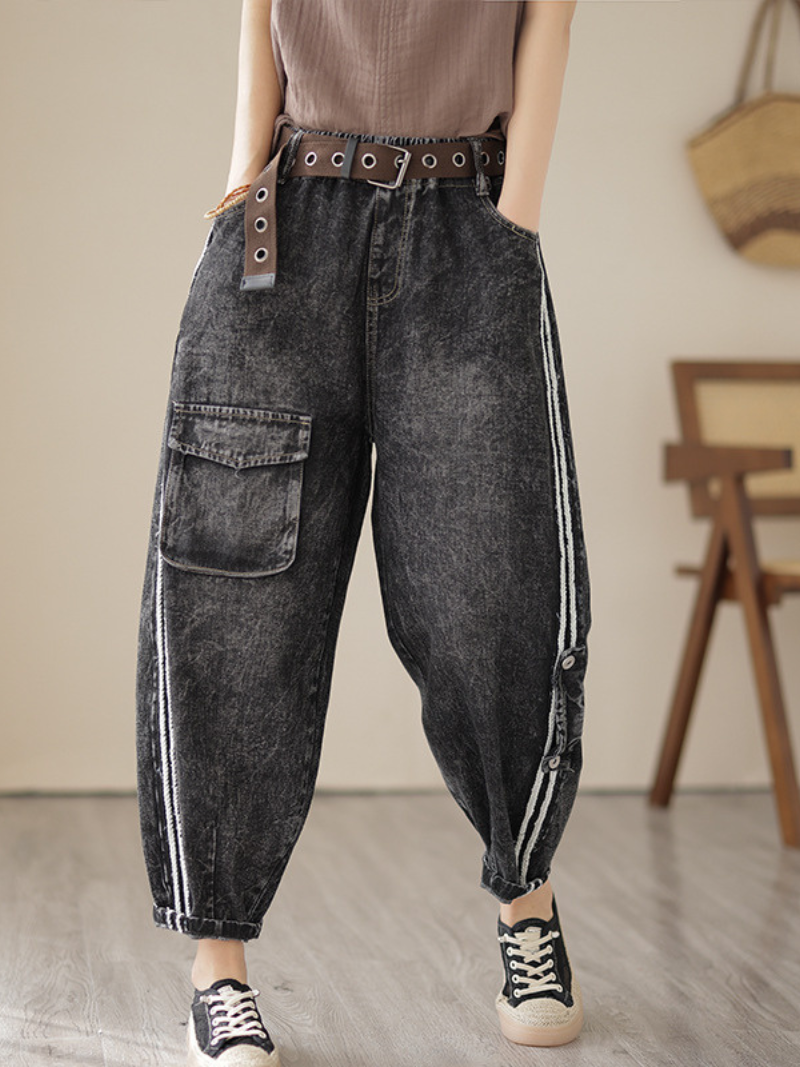 Everybody Loves Denim Elastic Waist Bottom Pants