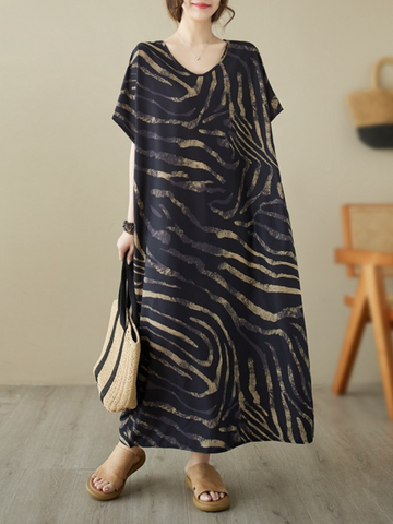 Beautiful Soul Polyester Round Neck Kaftan Dress