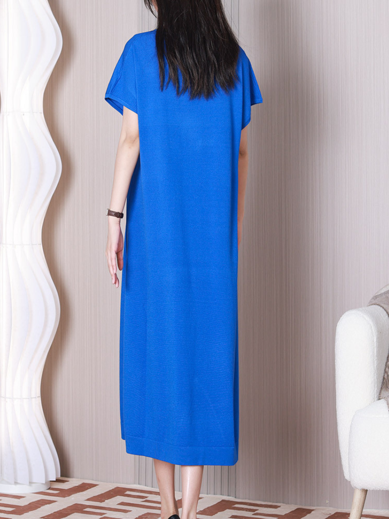 Look At The Sky V-neck Midi Dress