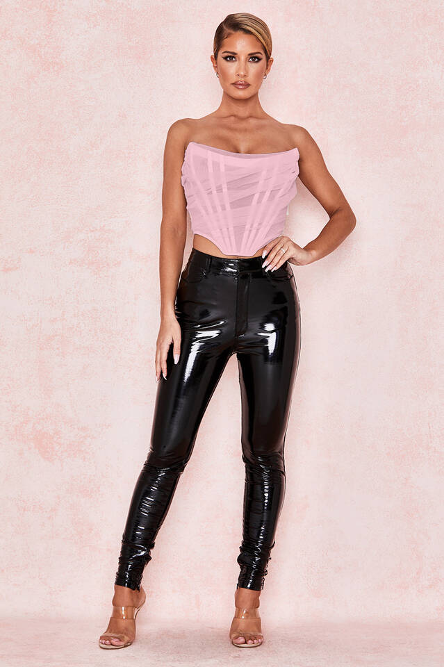 Mesh Boned Corset Top