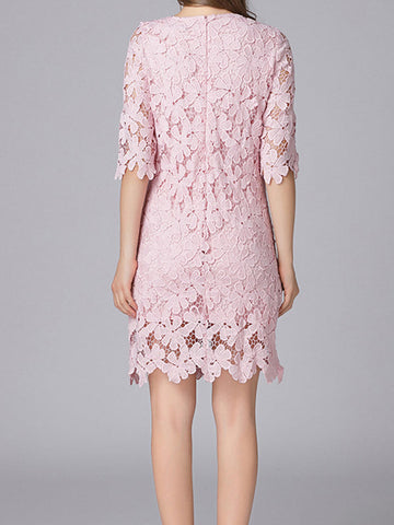 Linking Floral Lace Dress