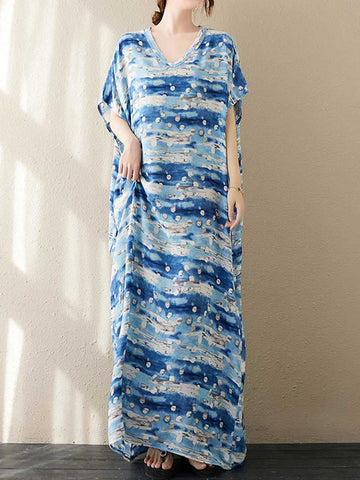 Desired Season Tie-Dye Kaftan Dress