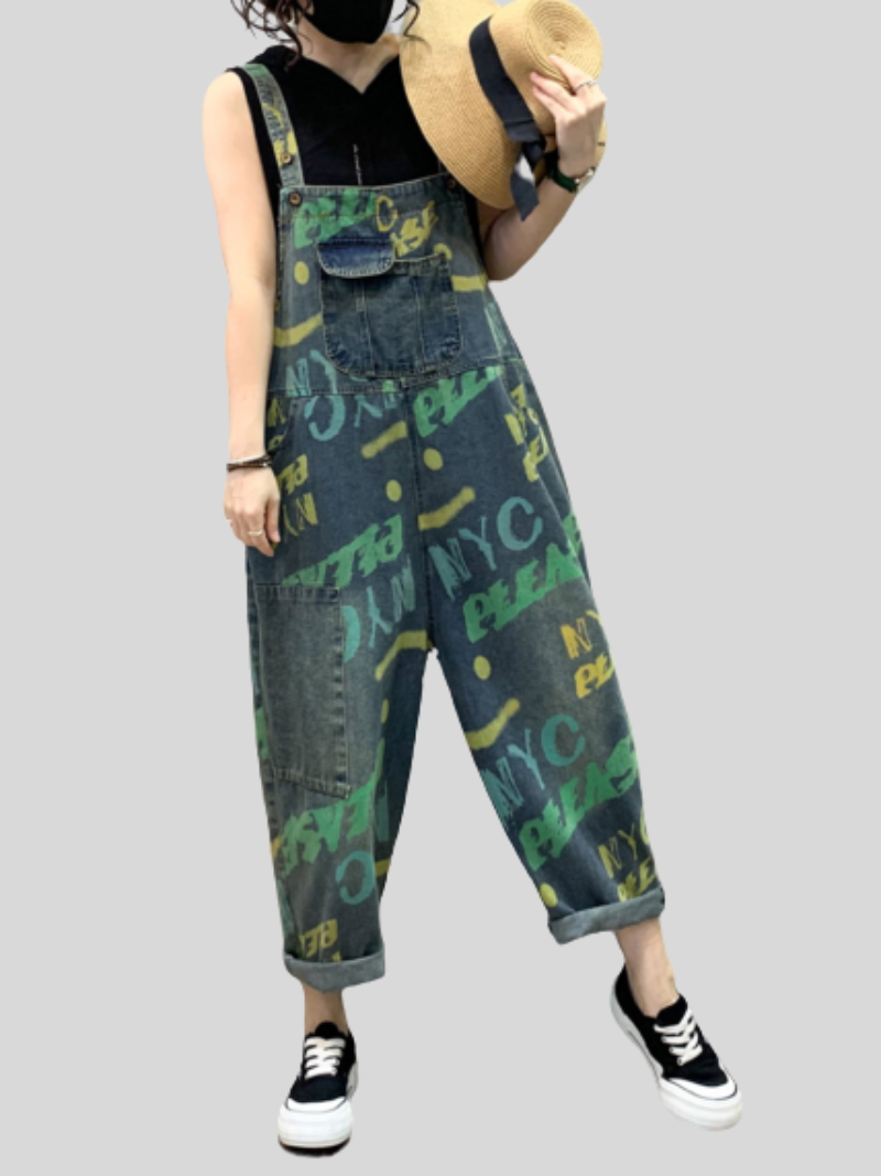 Feel The Moment Denim High Waist Overall Dungarees