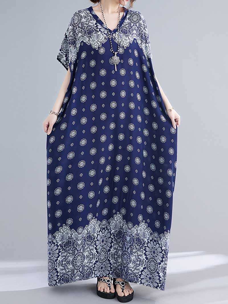 Hear A Song Printed Kaftan Dress