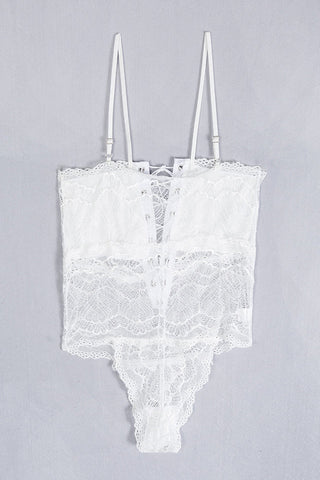 Hollow Out Lace Bodysuit & Lingerie