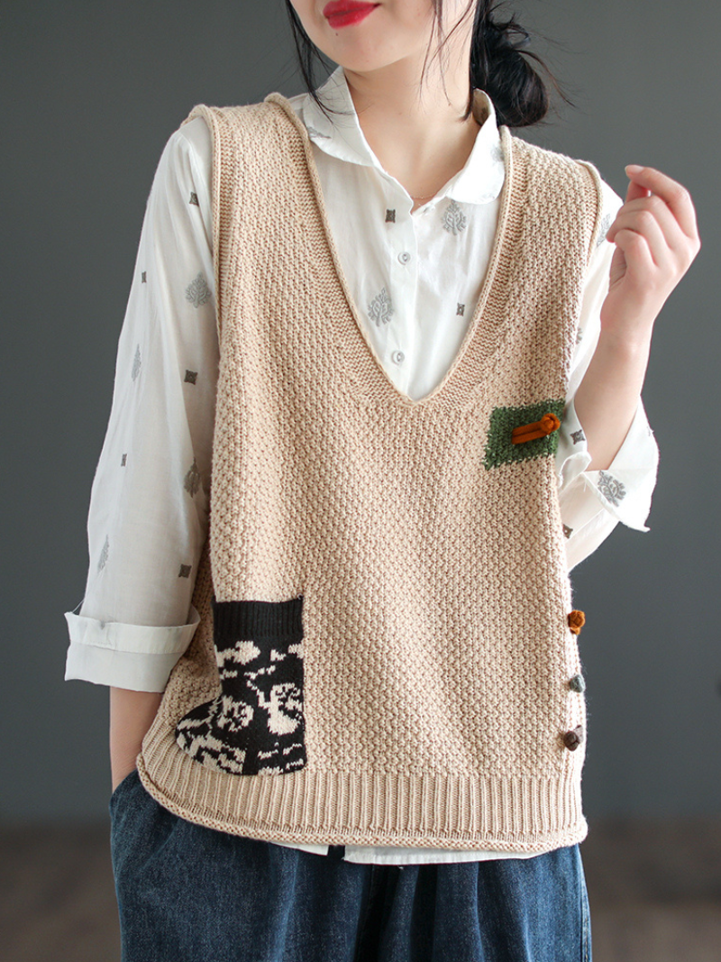 Everyday Cotton V-neck Pullover Sweater