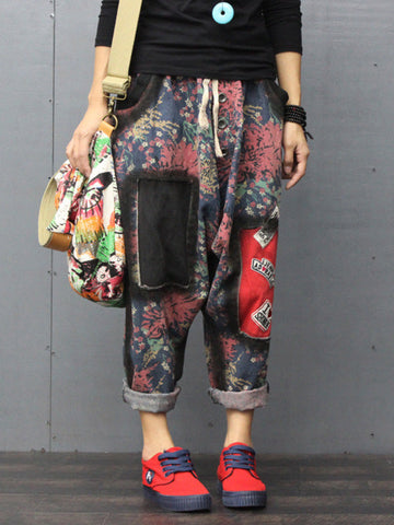 Rakel Printed Patched Trouser Pants