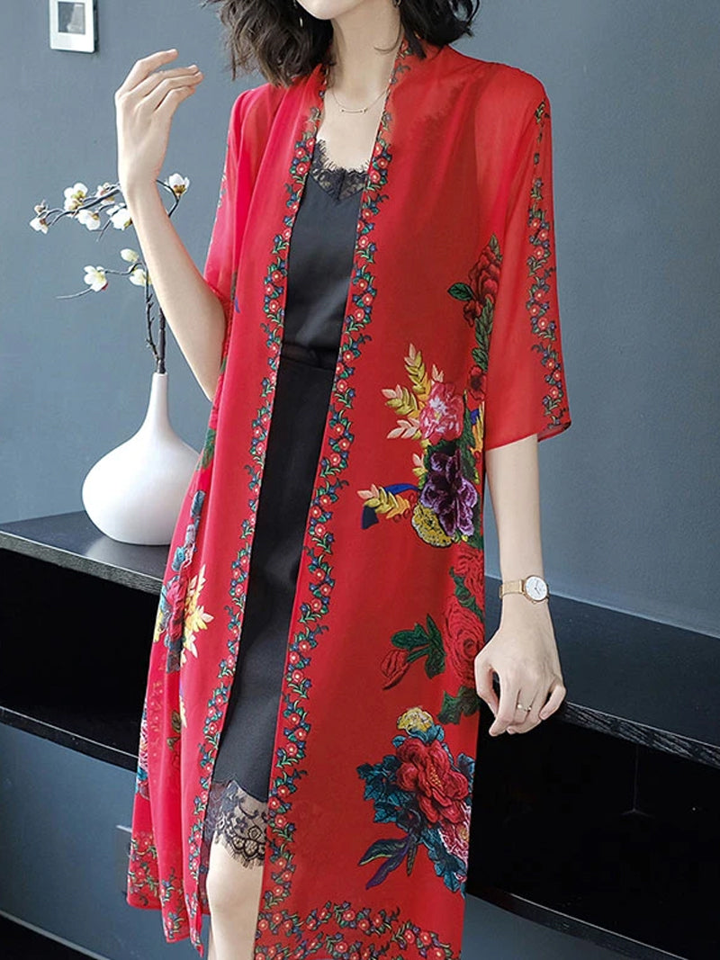 All Too Well Silk Gown Robe Kimono