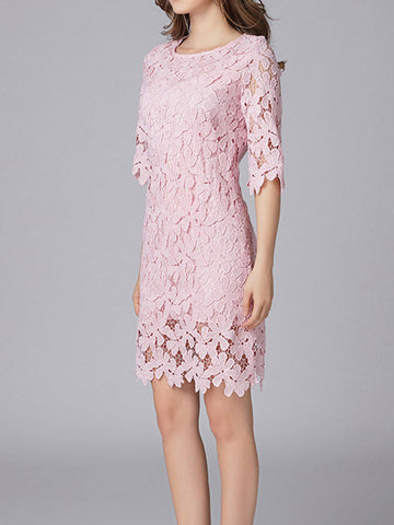 Linking Floral Lace Dress