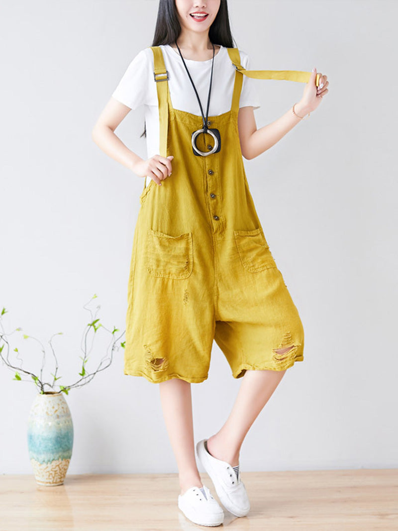 True Feelings of Colors Cotton Romper Overall Dungarees