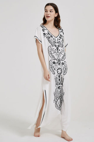 Boho Print Slit Dress