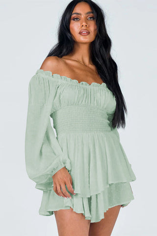 Tiered Swing Skater Romper