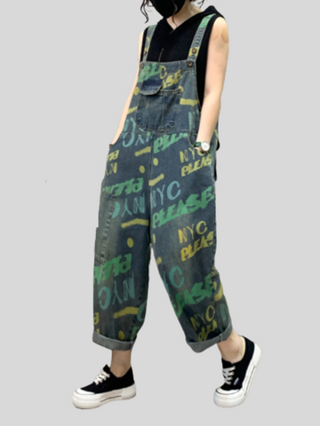 Feel The Moment Denim High Waist Overall Dungarees