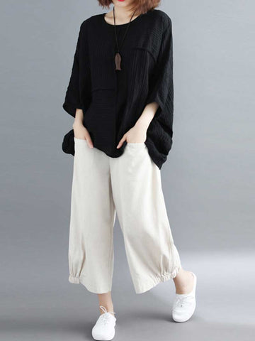 Everybody Loves Round Neck Plain Top