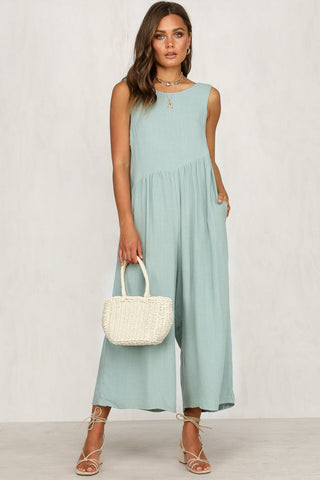 Sleeveless Casual Loose Jumpsuit