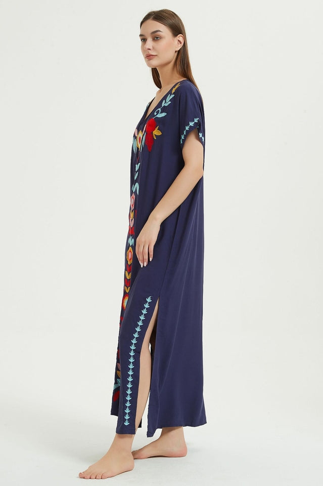 Boho Print Slit Dress