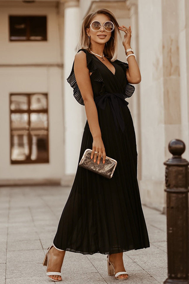 Pleated Maxi Dress