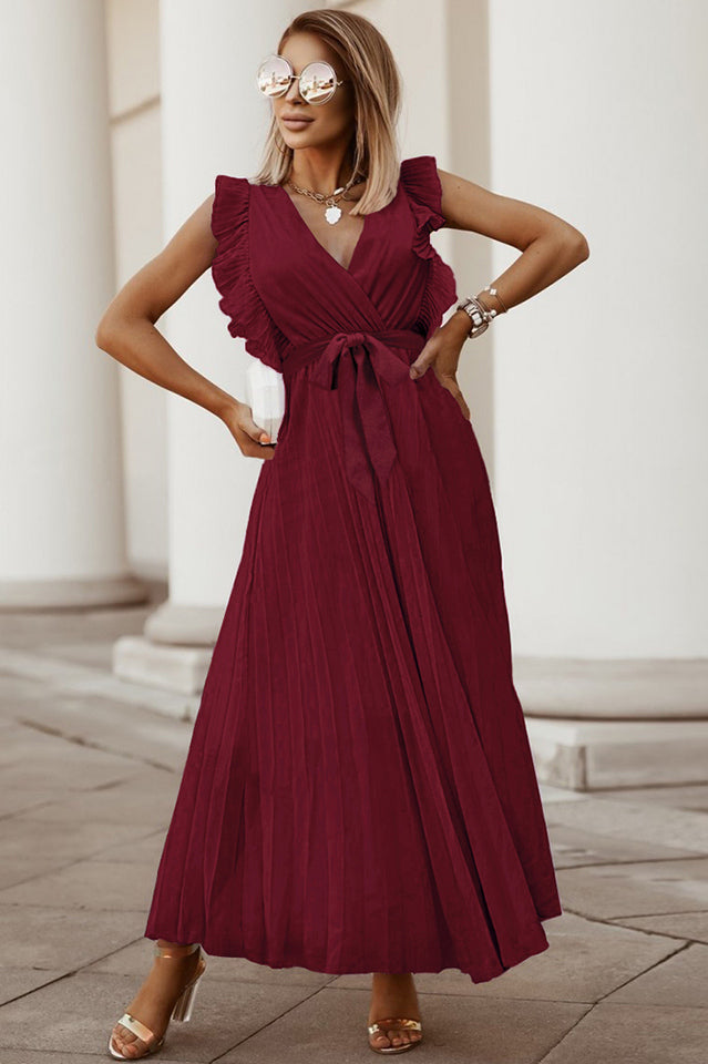 Pleated Maxi Dress