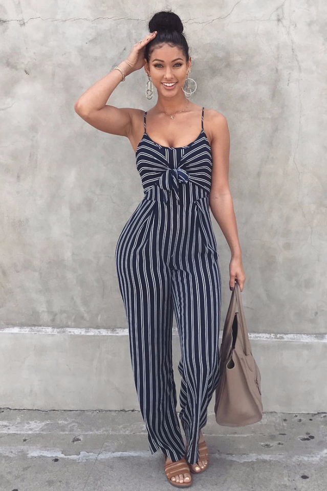 Spaghetti Strap Sleeveless Backless Jumpsuit