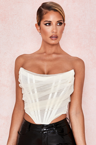 Mesh Boned Corset Top