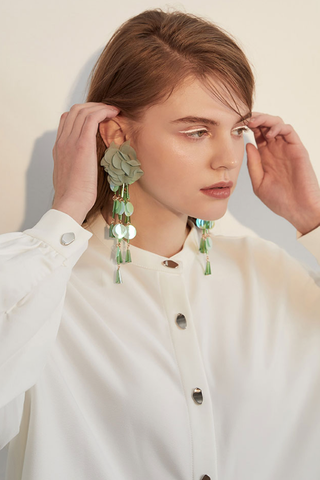 Flower Sequin Earrings