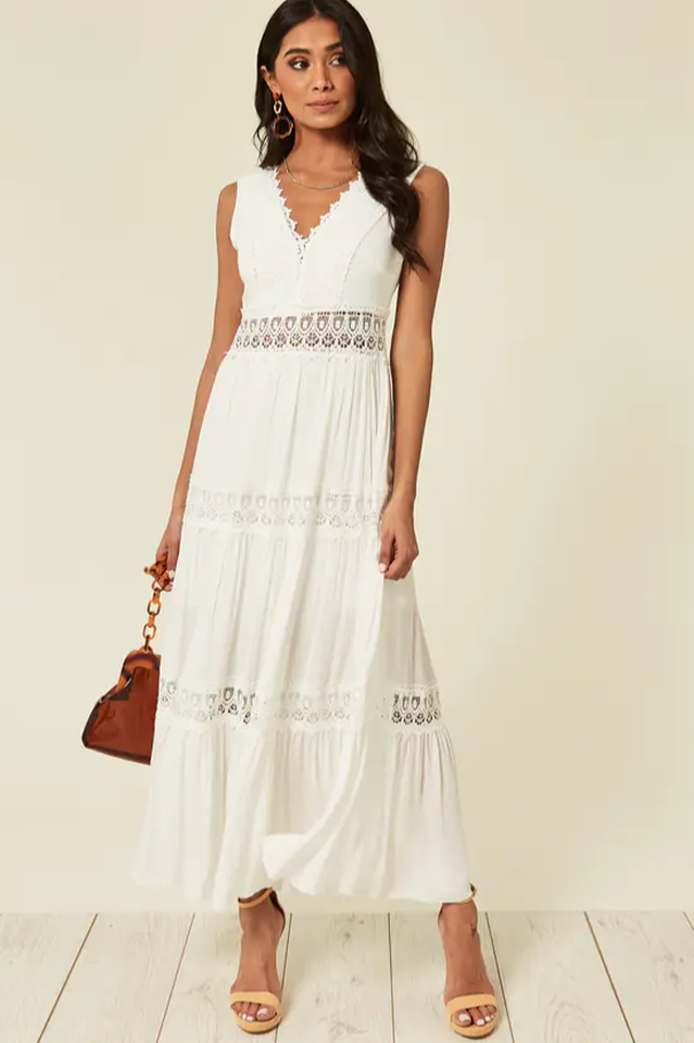 Jessica White Maxi Dress