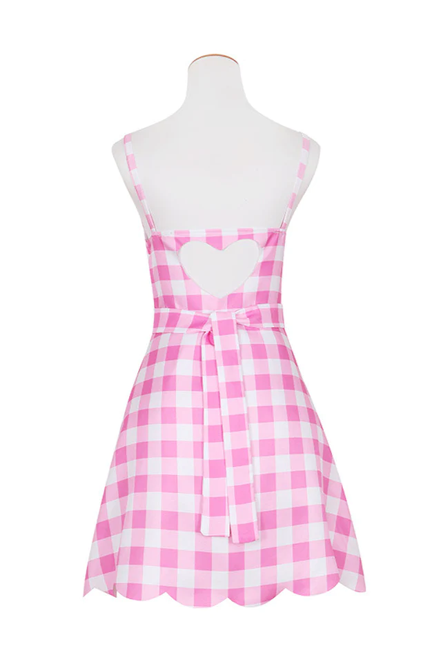 Barbie Movie Margot Pink Plaid Check Dress