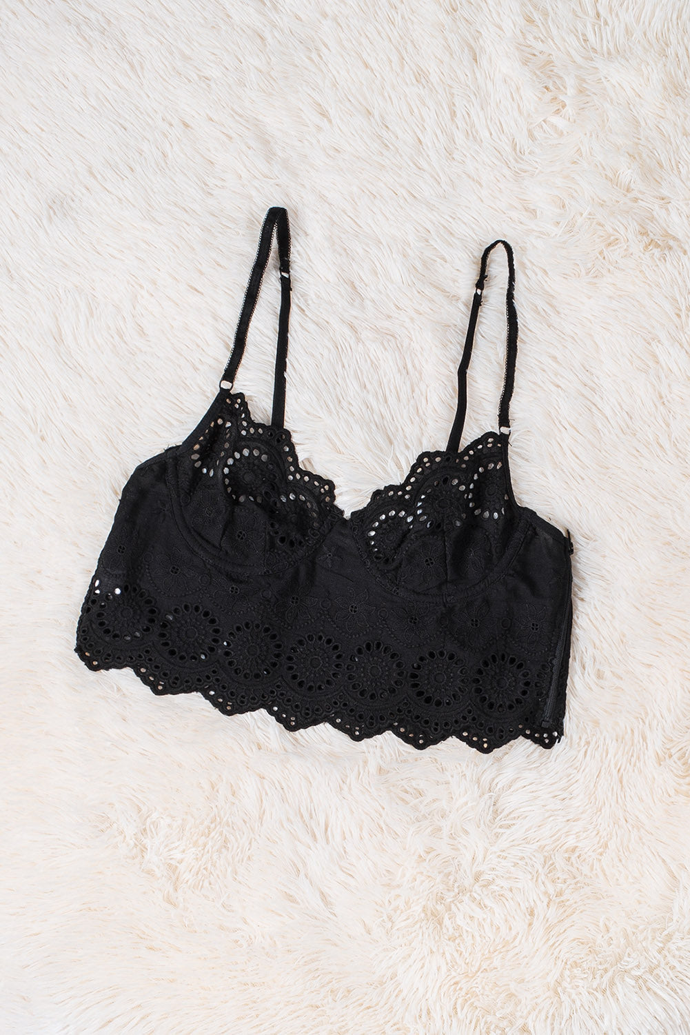 Adjustable Hollow Out Lace Bralette