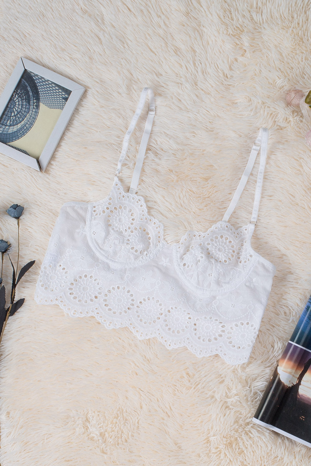 Adjustable Hollow Out Lace Bralette