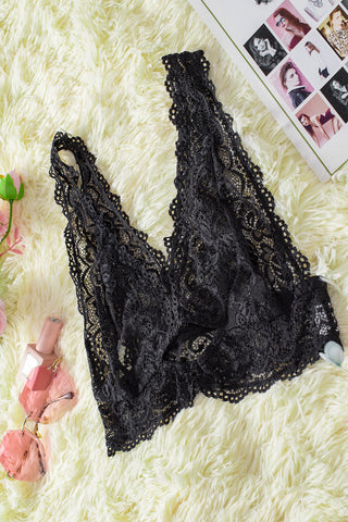 Black Perspective Lace Bra