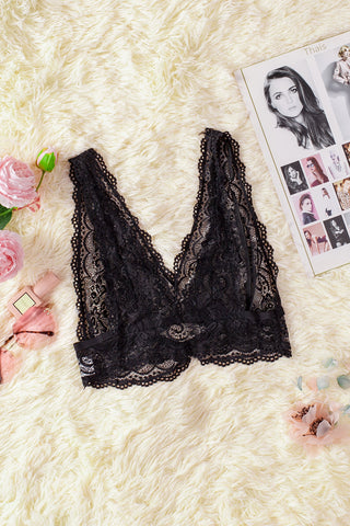 Black Perspective Lace Bra