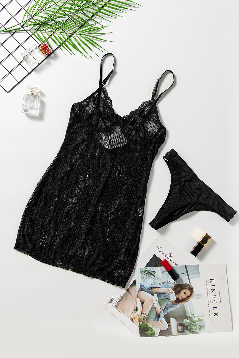 Lace Lingerie Slip Dress